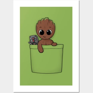 Pocket Baby Groot Posters and Art